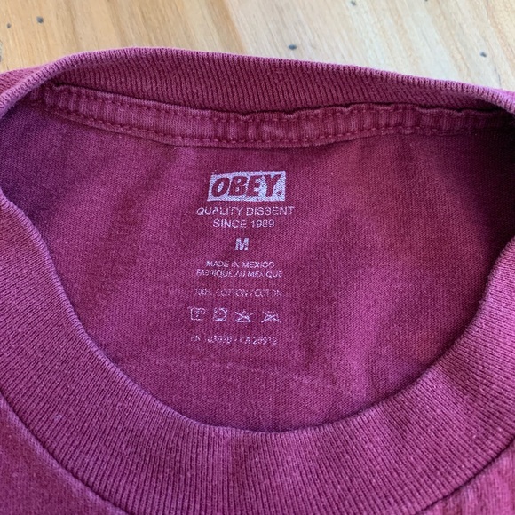 Obey propaganda T-shirt wine - Picture 5 of 5